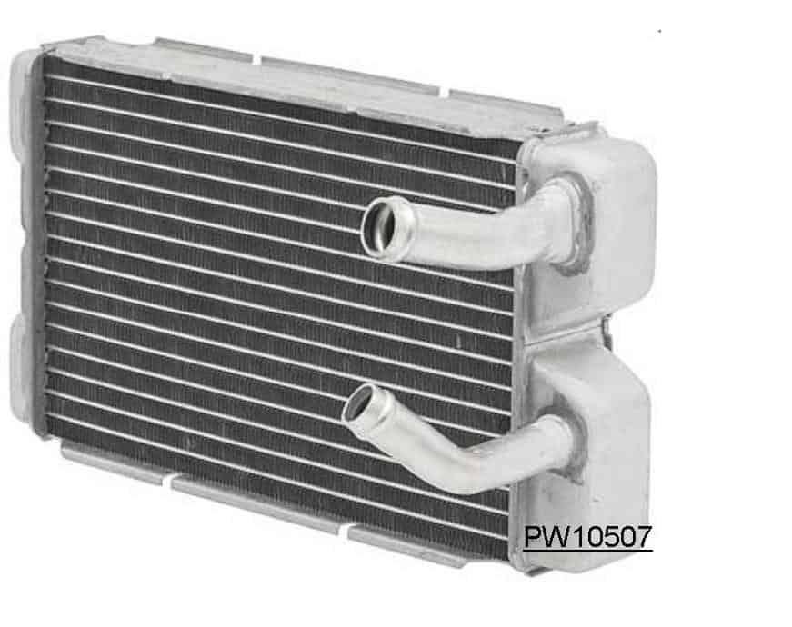 Heater Core: 1967-81F Small Block V8 & 6cyl - w/o A/C (Alloy)